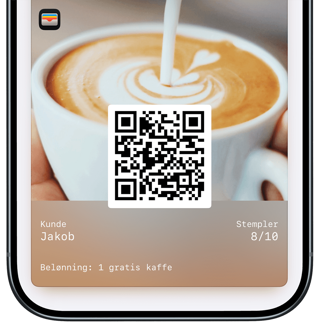 Digitalt stempelkort i Apple Wallet