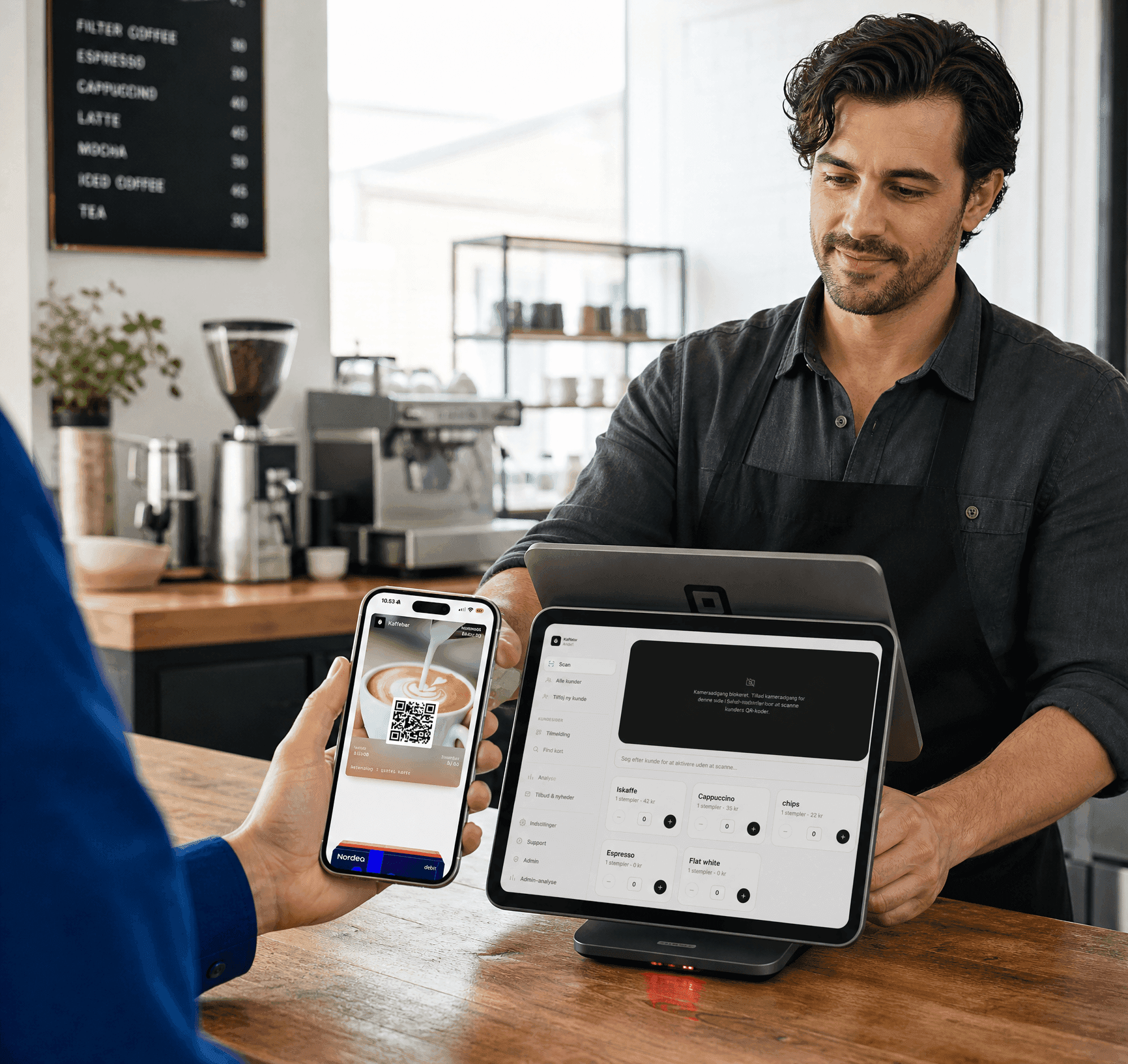 Personale scanner et digitalt stempelkort